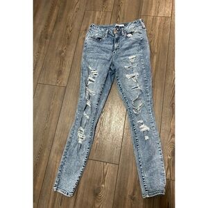 SO Denim Blue Ripped Skinny Jeans